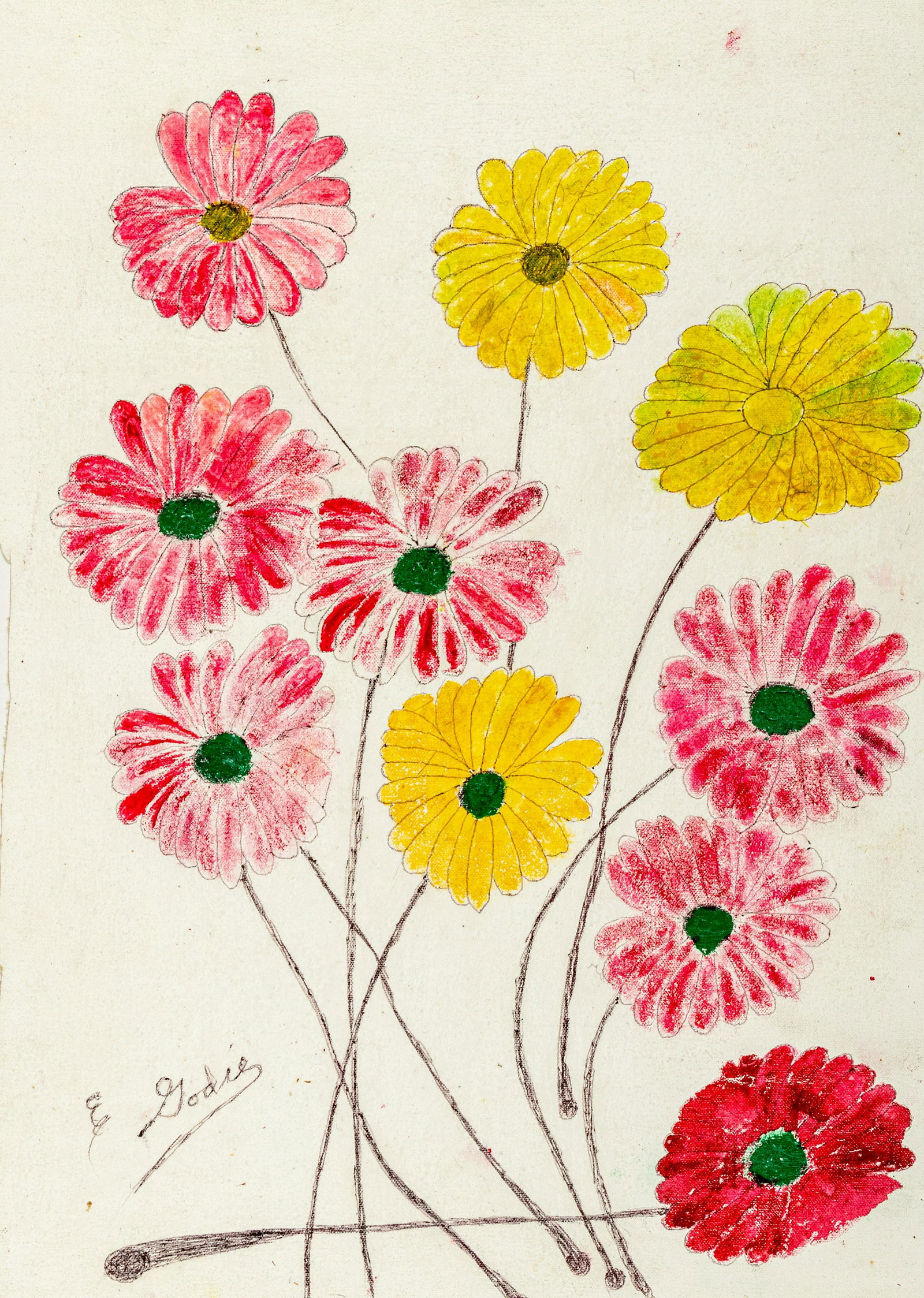 Lee Godie (American, 1908-1994) Untitled (1 of 4)