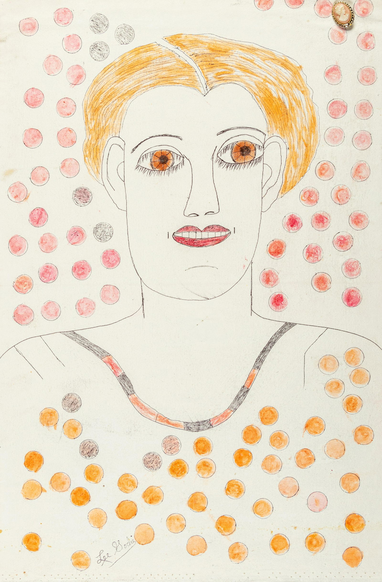 Lee Godie (American, 1908-1994) UntitledandA Bird on River (1 of 4)