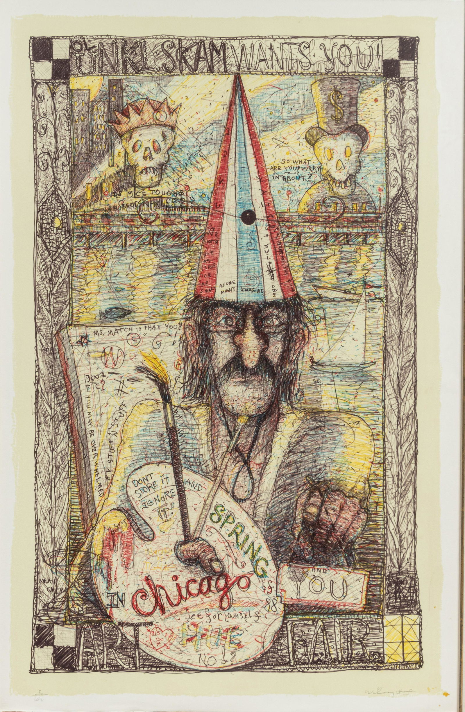 William T. Wiley (American, 1937-2021) Unkl Skam, 1988 (1 of 7)