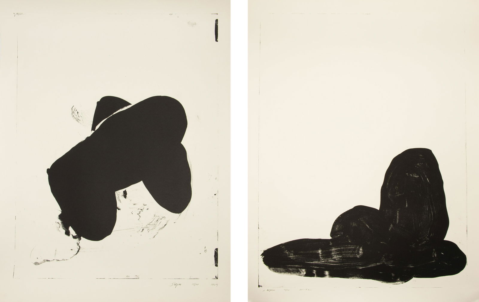Joel Shapiro (American, b. 1941) Untitled, 1980-82 and Untitled, 1979 (a pair of prints) (1 of 7)