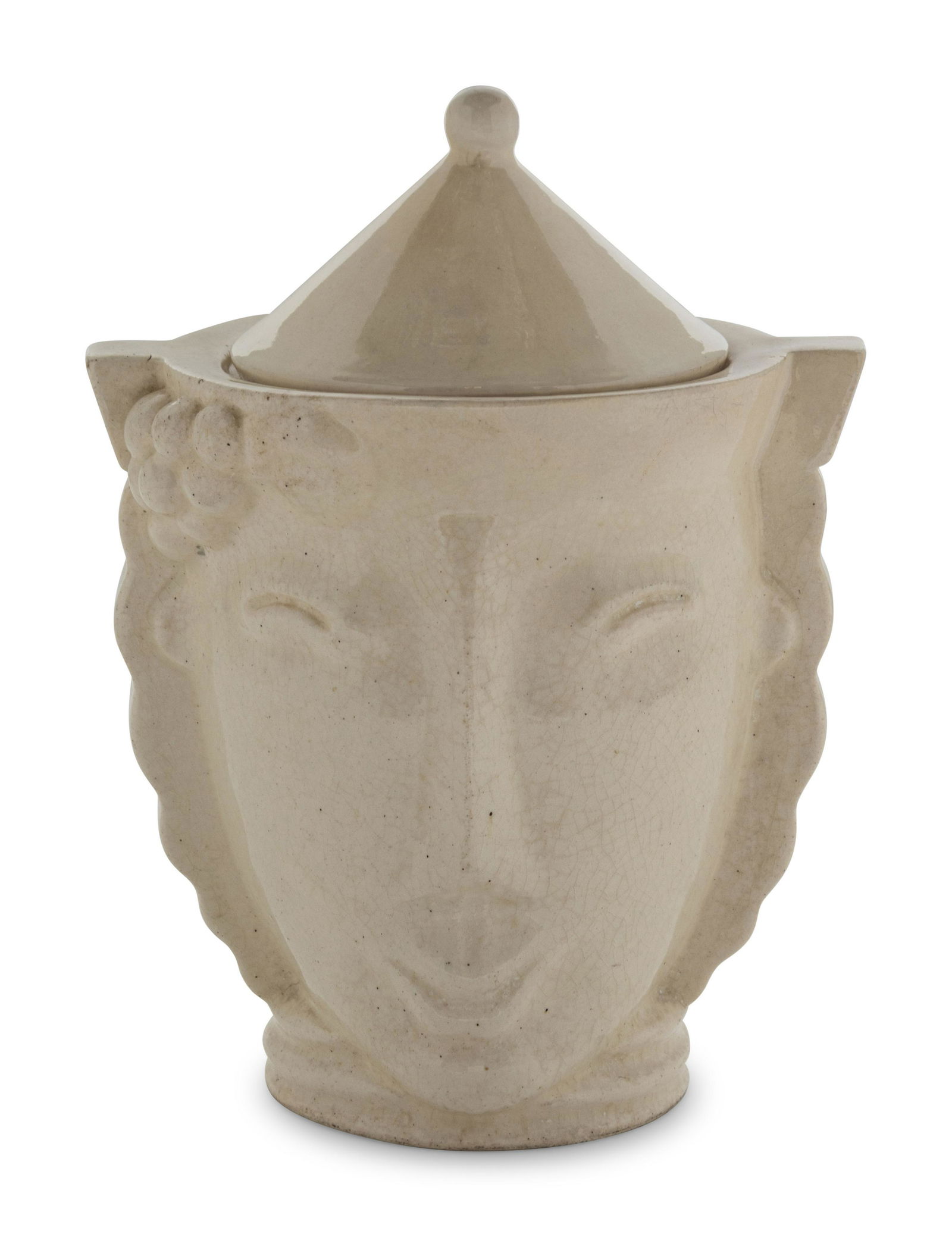Madeleine Sougez, Attribution France, Mid 20th Century Lidded Vessel, c. 1930 Primavera, France (1 of 3)