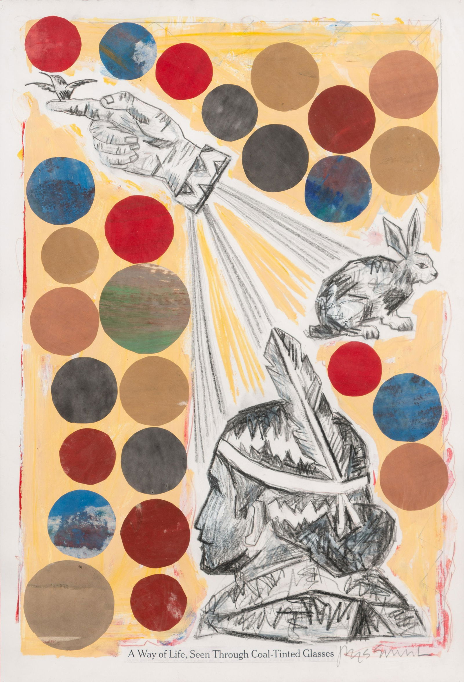 Juane Quick-To-See Smith (Confederated Salish/Kootenai, b. 1940) A Way of Life, Seen Through (1 of 4)