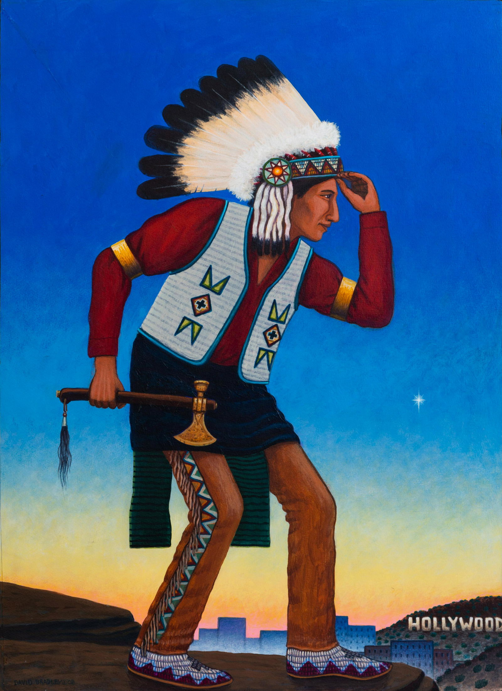 David Bradley (Minnesota Chippewa, b. 1954) Hollywood Indian, 2008 (1 of 5)
