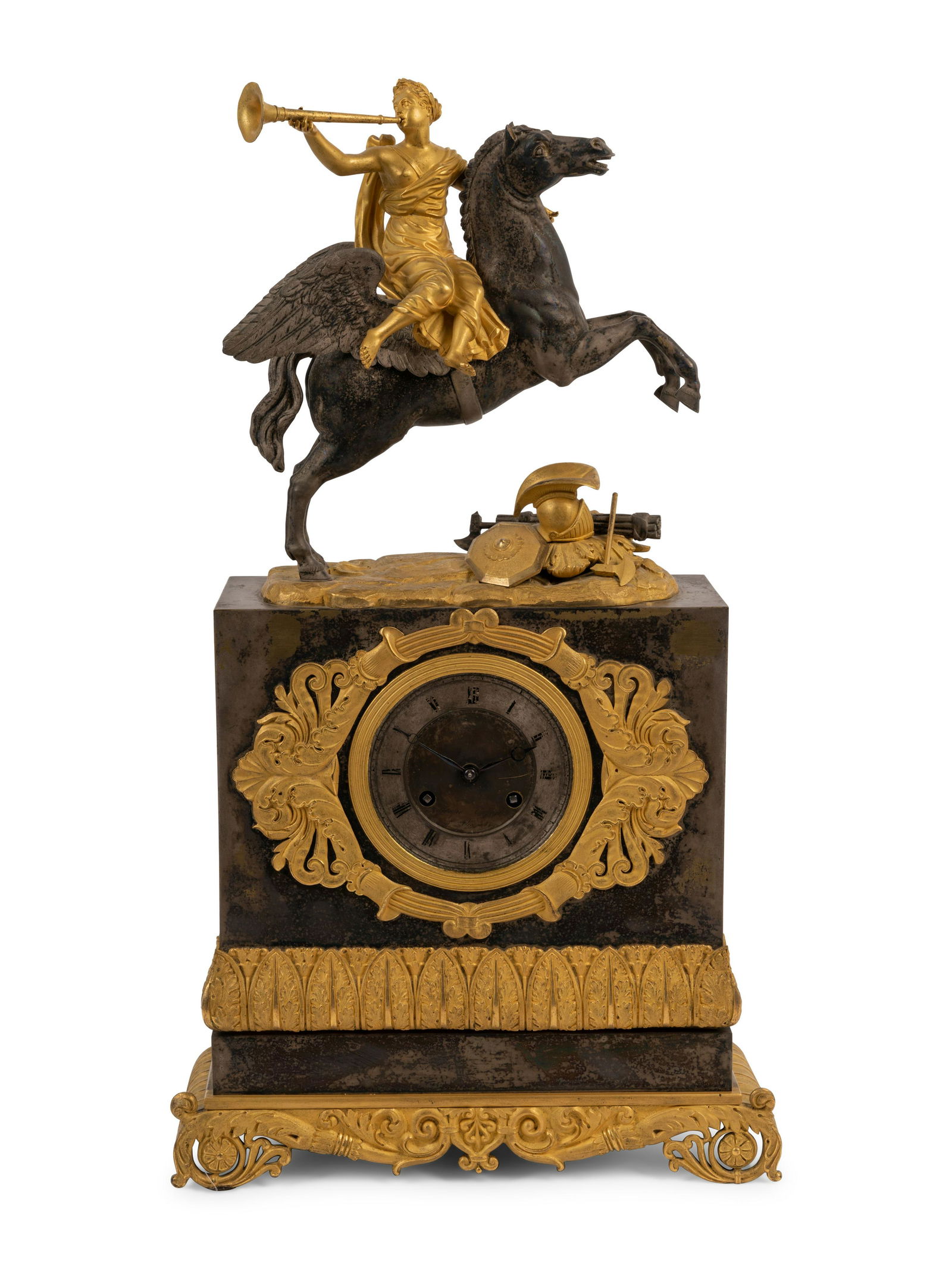 A Louis Philippe Gilt Bronze and Steel Figural Mantel Clock (1 of 7)