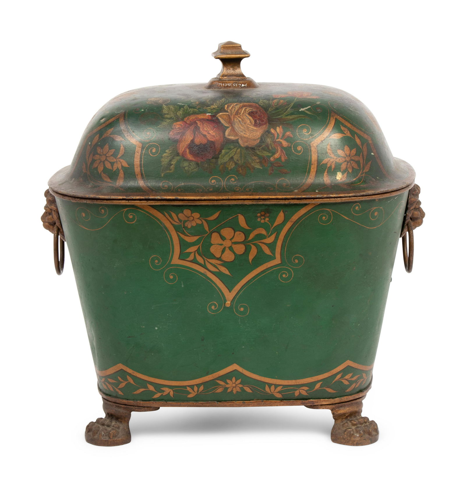 An English Painted Ta´le Coal Scuttle (1 of 4)