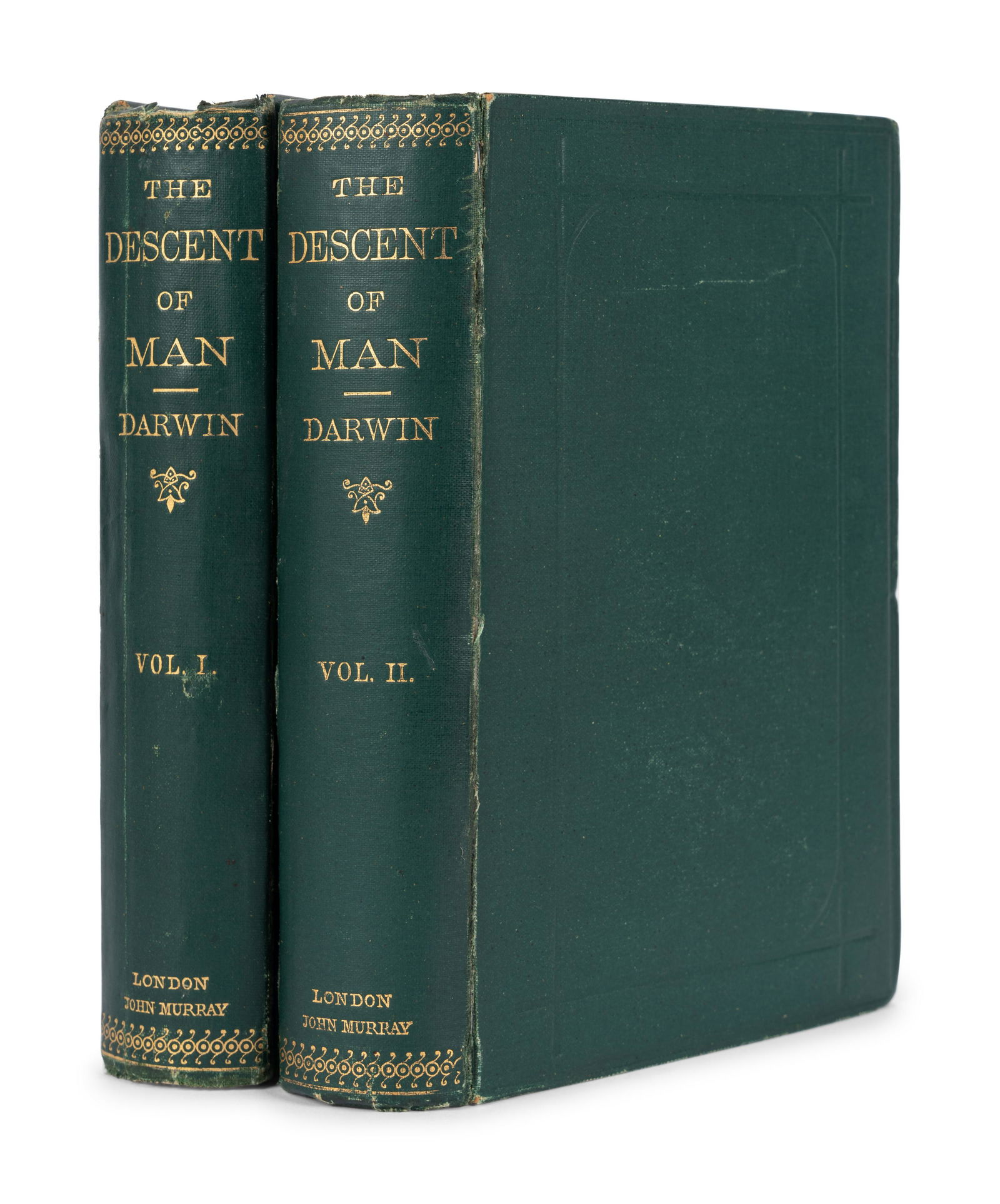 DARWIN, Charles (1809-1882). The Descent of Man and Selection in Relation to Sex. London:: DARWIN, Charles (1809-1882). The Descent of Man and Selection in Relation to Sex. London: John Murray, 1871. 2 volumes, 8vo. 16pp. publisher's advertisements dated January 1871 in each volume.