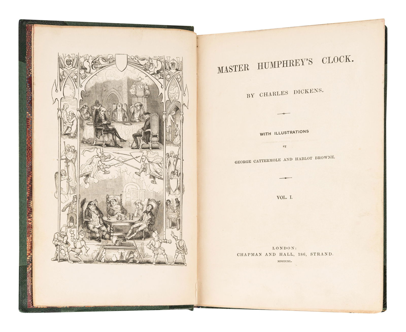 DICKENS, Charles (1812-1870). Master Humphrey's Clock. London: Chapman and Hall, 1840-1841. FIRST (1 of 6)