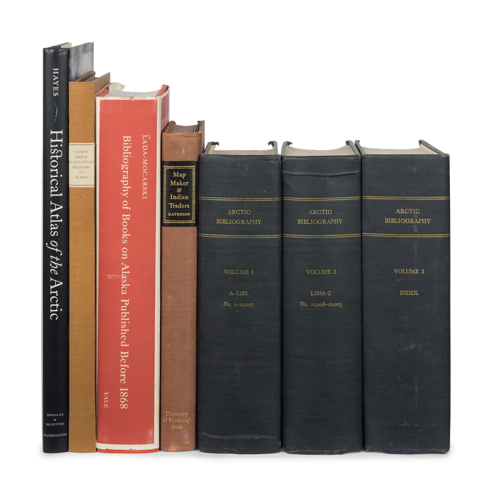 [EXPLORATION -- BIBLIOGRAPHIES]. A group of 5 works relating to Arctic exploration in 7 volumes, (1 of 1)