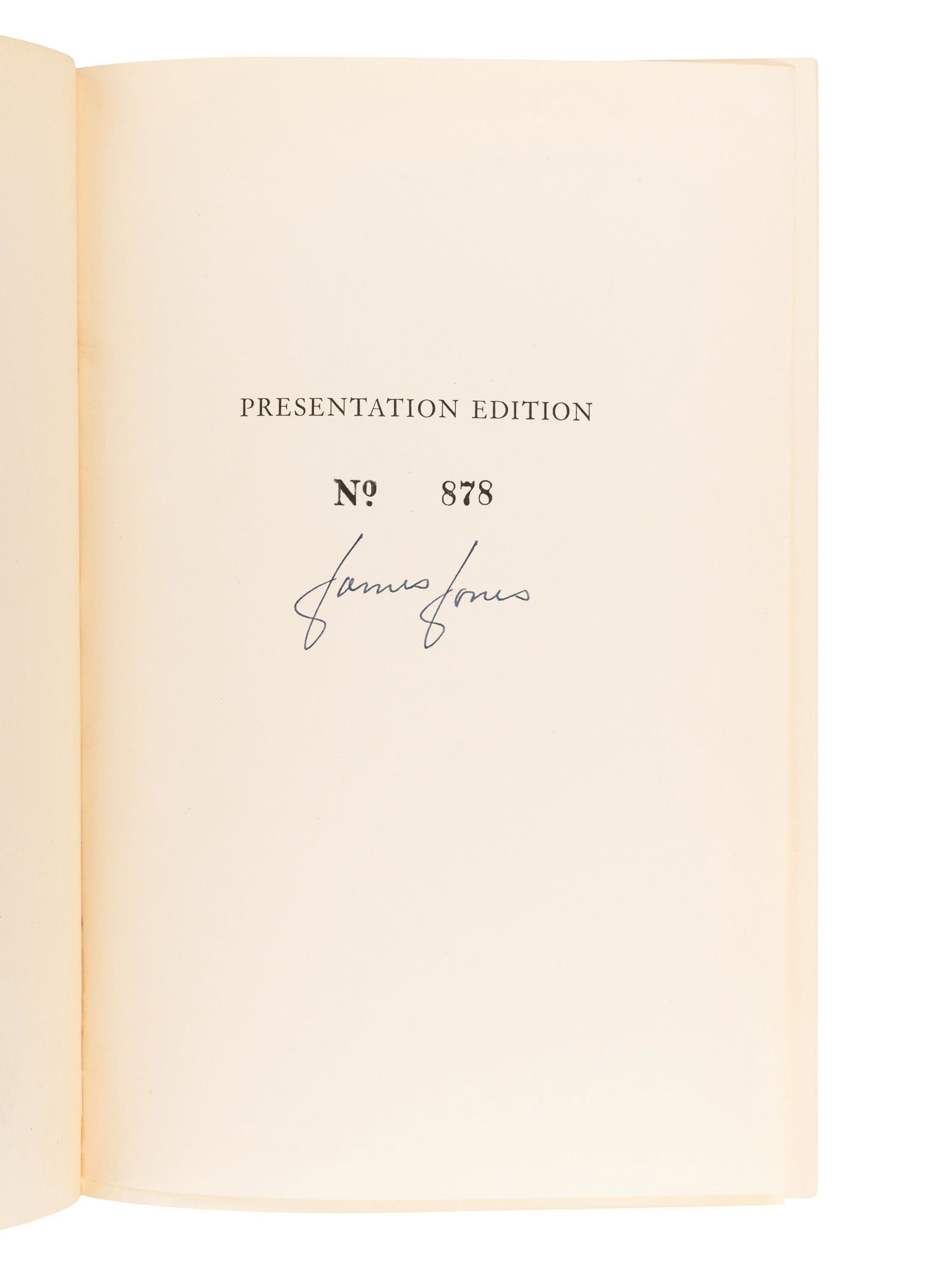 JONES, James (1921-1977). From Here to Eternity. New York: Charles Scribner's Sons, 1951. LIMITED (1 of 3)