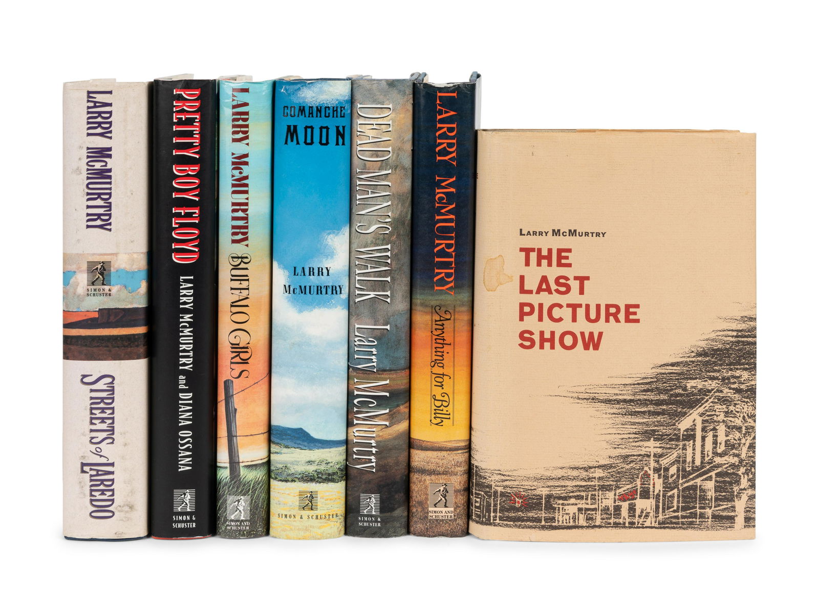 MCMURTRY, Larry. A group of 7 works in 7 volumes, most published in NY et al by Simon and Schuster, (1 of 4)