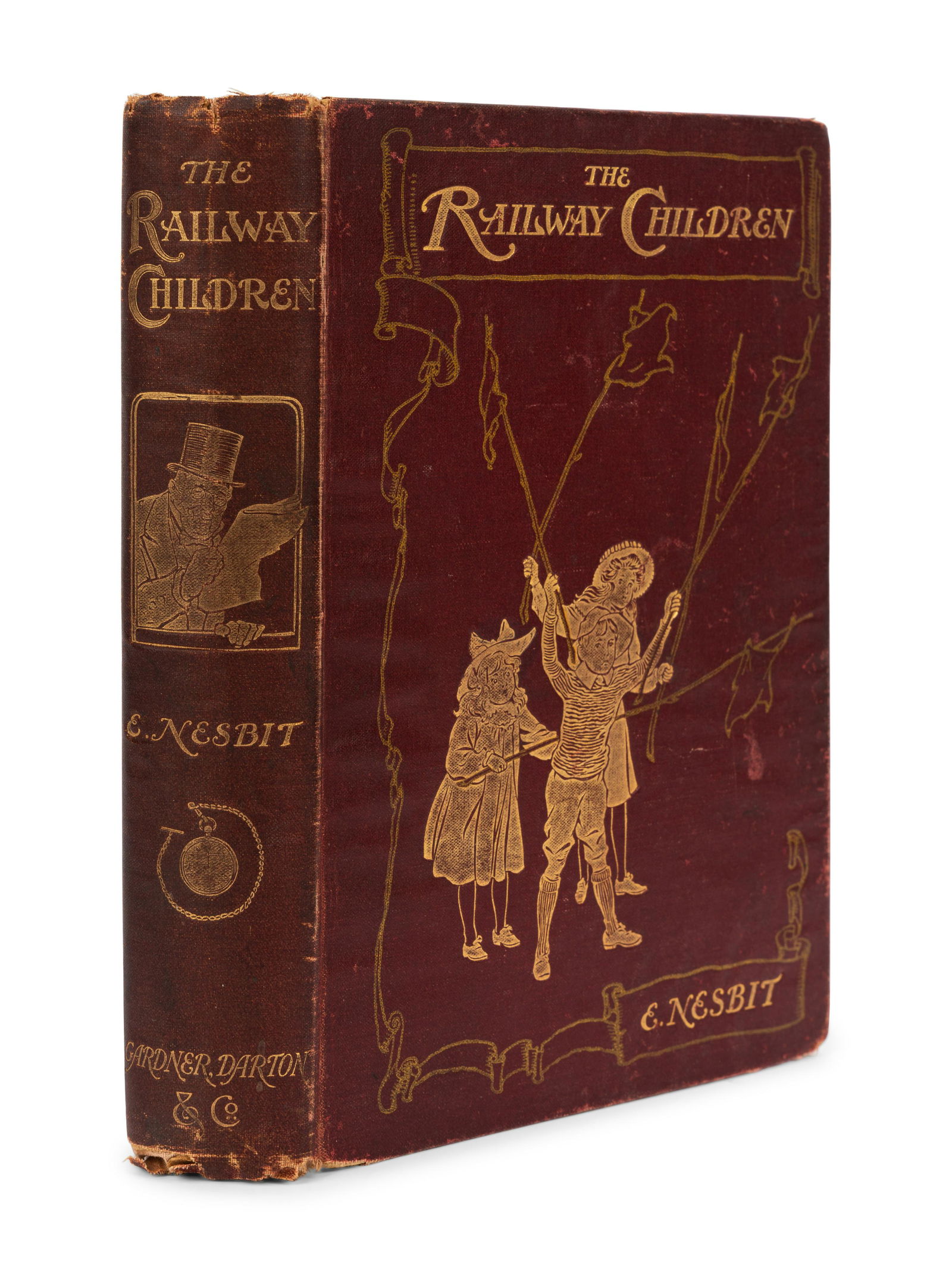 NESBIT, Edith (1858-1924). Railway Children. London: Wells Gardner, Darlton, & Co., 1906. FIRST (1 of 4)