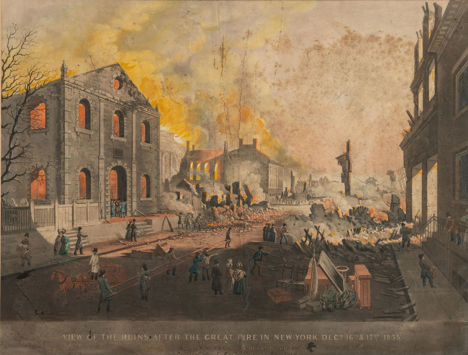 [NEW YORK]. BENNETT, William J., engraver. CLOVER, Lewis Peter, publisher. after Nicolino CALYO (1 of 1)