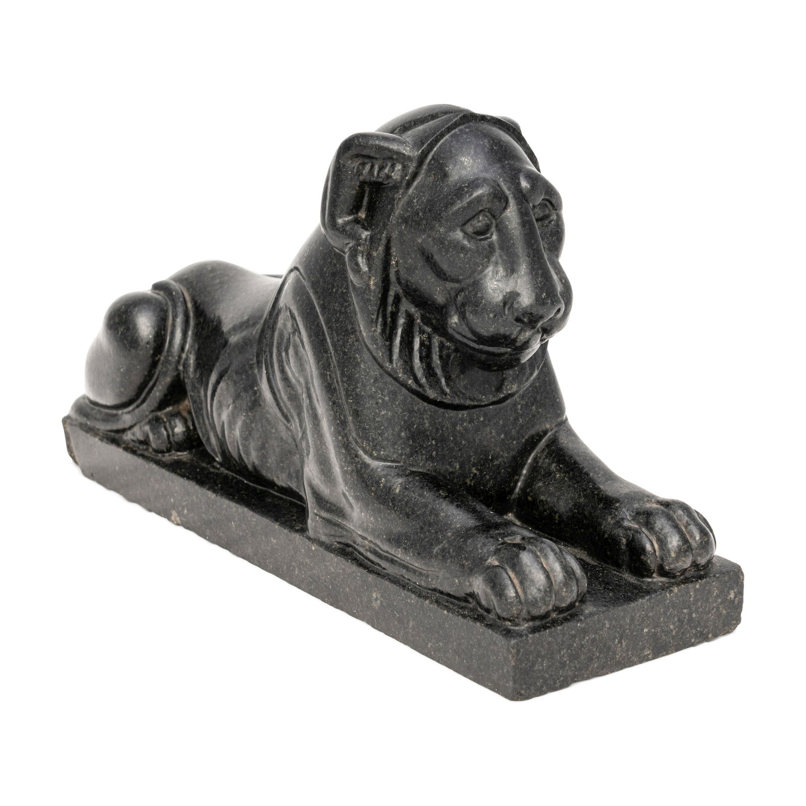 An Egyptian Black Granite Lion (1 of 7)