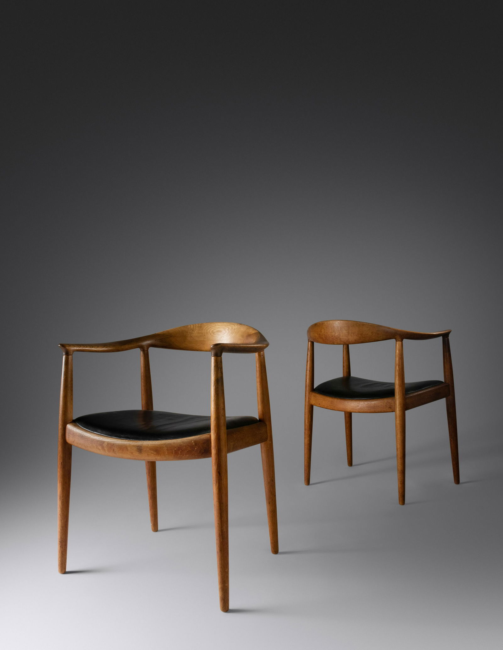 Hans J. Wegner  (1914-2007) Pair of The Chairs Johannes Hansen, Denmark (1 of 9)