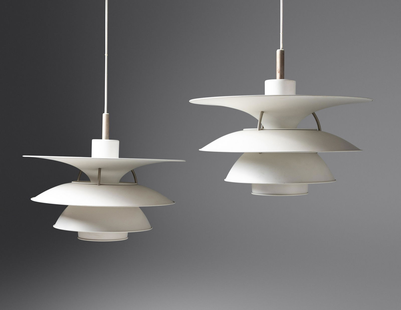 Poul Henningsen (1894-1967) Pair of PH 6 - 6.5 Charlottenburg Pendant Lamps Louis Poulsen, Denmark (1 of 2)