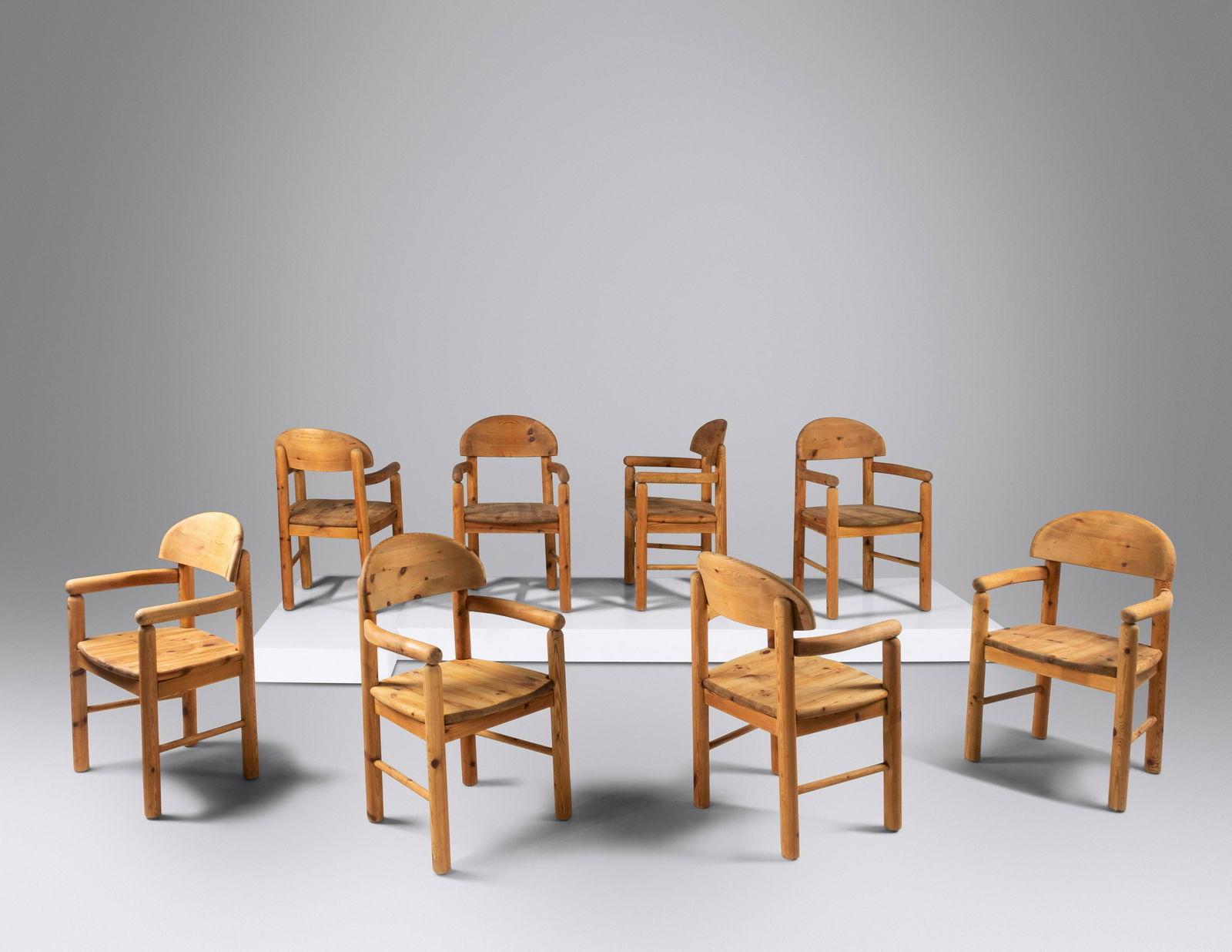 Rainer Daumiller (20th Century) Set of Eight Dining Armchairs, c. 1970 Hirtshals Sawmill, Denmark (1 of 2)