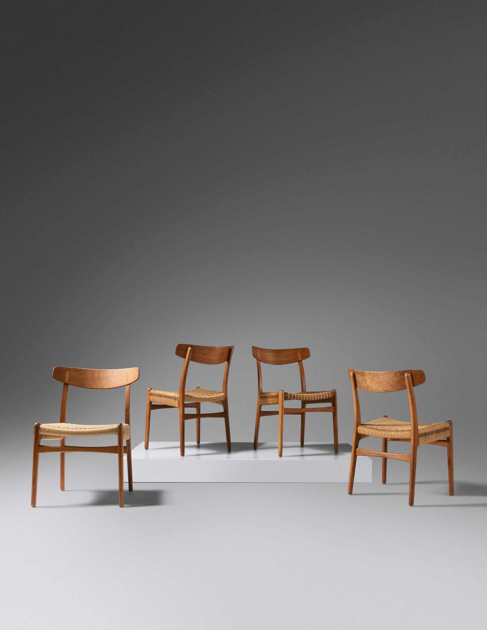 Hans J. Wegner (1914-2007) Set of Four Dining Chairs, model CH23 Carl Hansen & Son, Denmark (1 of 2)