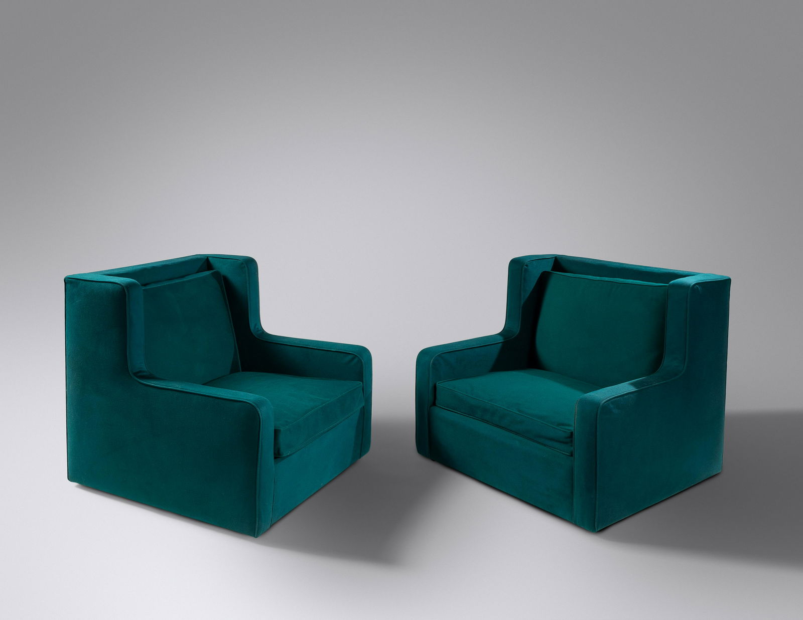 Luigi Caccia Dominioni (1913-2016) Pair of Lounge Chairs, c. 1965 Azucena, Italy (1 of 2)