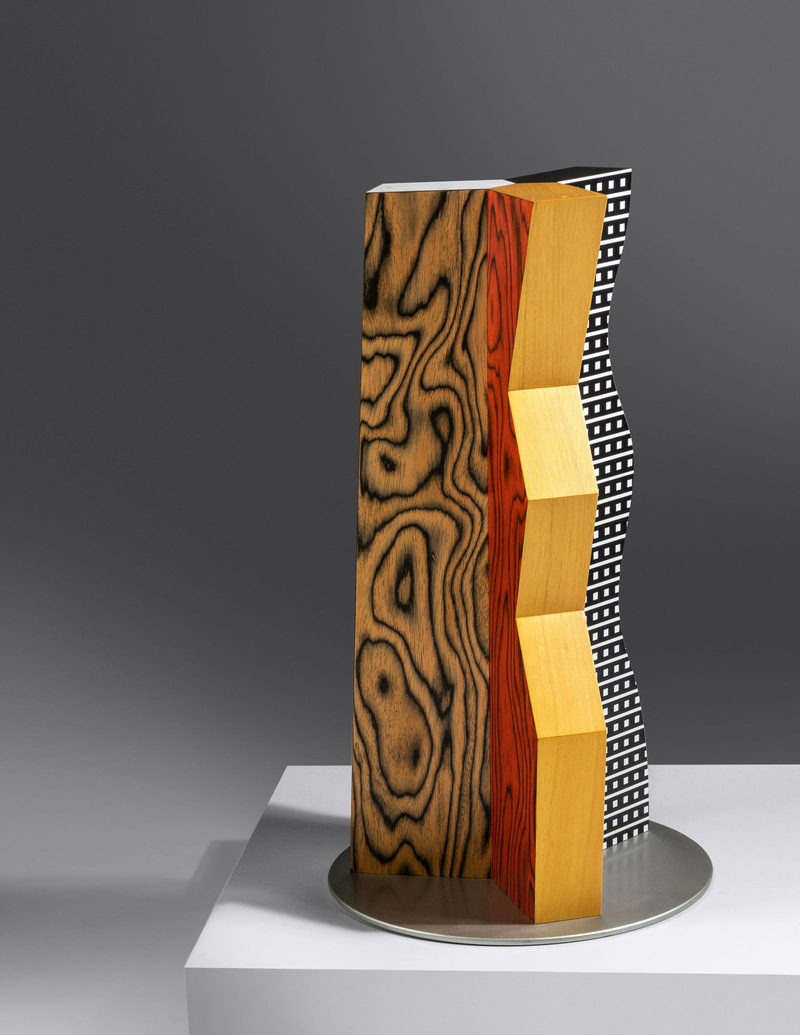 Ettore Sottsass (1917-2007) Ivory Pedestal, c. 1985 Memphis Milano, Italy (1 of 2)