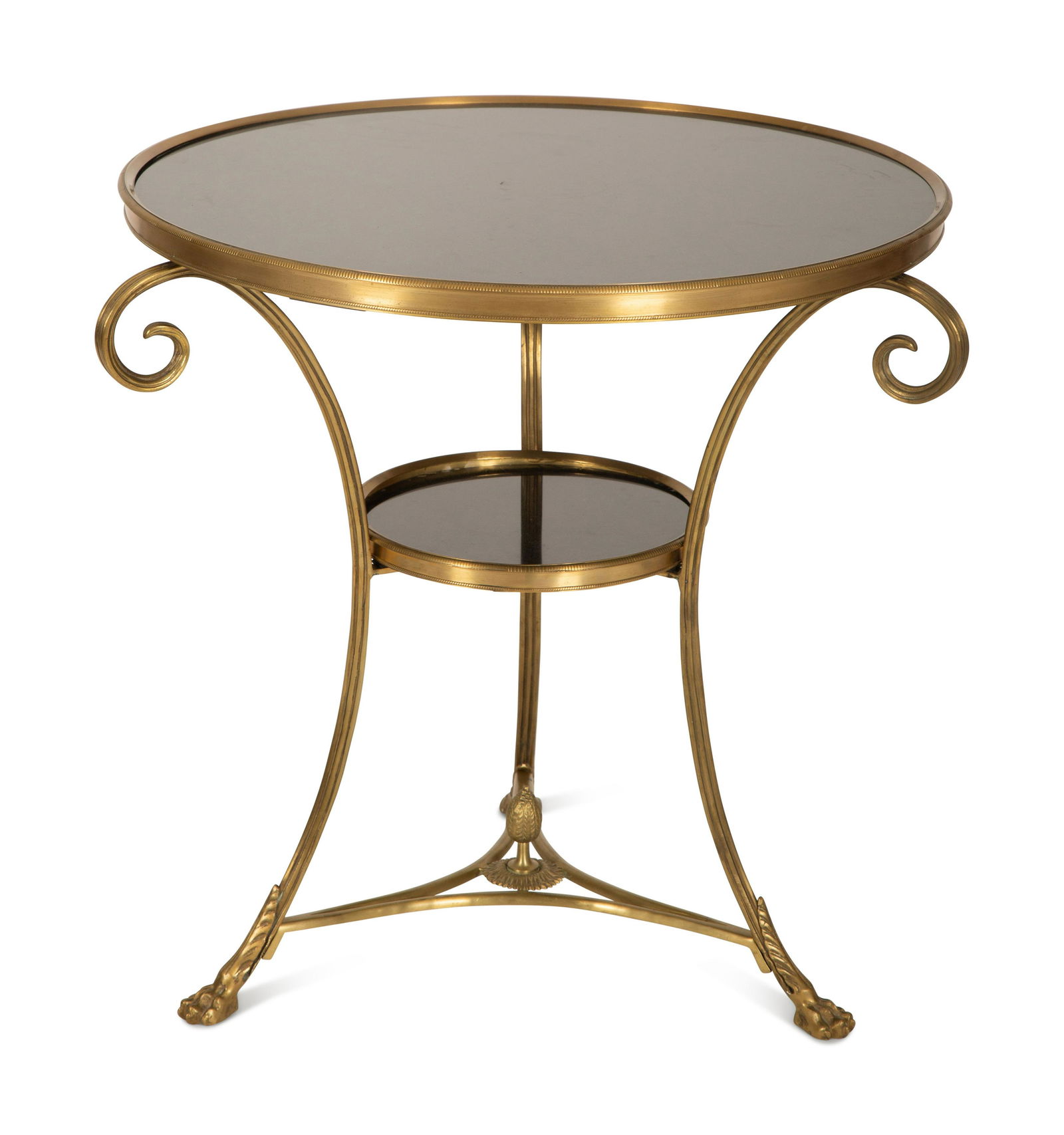 An Empire Style Gilt Metal and Black Granite Gueridon (1 of 3)