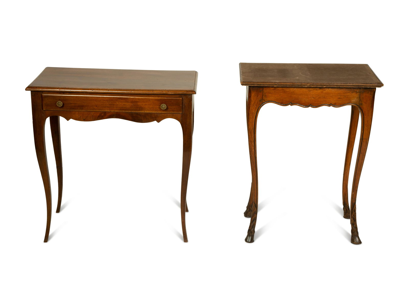 A Louis XV Style Provincial Side Table and a French Provincial Style Side Table (1 of 6)