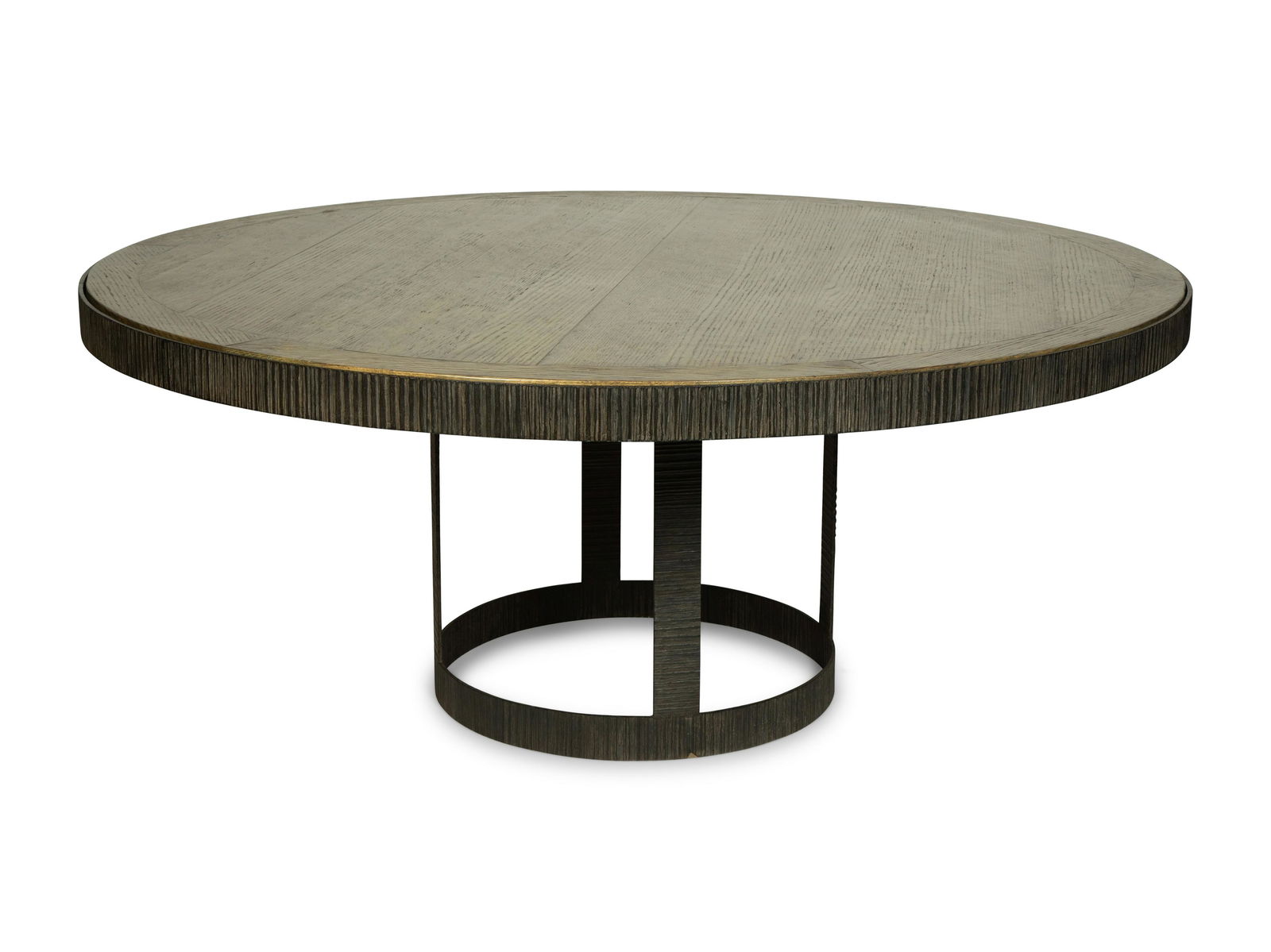 A Contemporary Carved Wood Circular Dining Table (1 of 3)