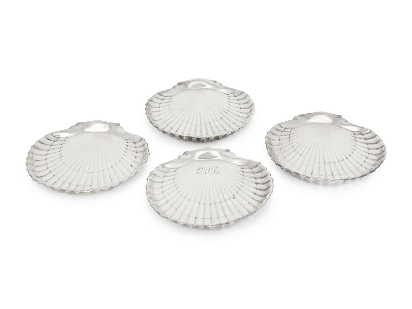 Four Gorham Silver Shell Dishes and Two Similar English Shell Dishes (1 of 2)