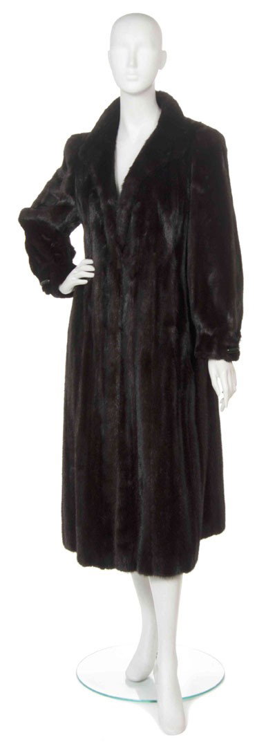 Christian Dior, (French), Coat: Christian Dior (French) Coat black mink no size.