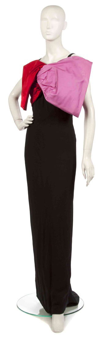 Bill Blass, (American, 1922-2002), Evening Gown: Bill Blass (American, 1922-2002) Evening Gown black silk no size.