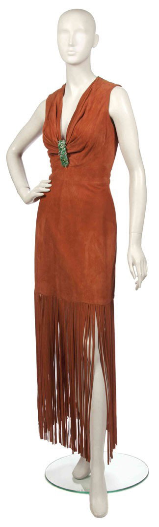 Douglas Hannant, (American), Dress: Douglas Hannant (American) Dress tan suede no size.