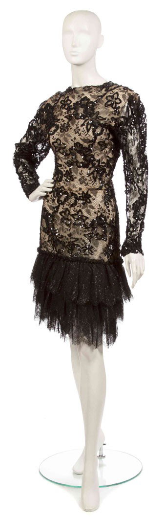 Emanuel Ungaro, (Italian, b. 1933), Cocktail Dress: Emanuel Ungaro (Italian, b. 1933) Cocktail Dress black lace no size.