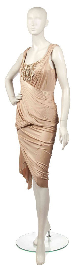 Emanuel Ungaro, (Italian, b. 1933), Evening Dress: Emanuel Ungaro (Italian, b. 1933) Evening Dress tan silk jersey no size.