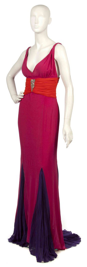 Emanuel Ungaro, (Italian, b. 1933), Evening Gown: Emanuel Ungaro (Italian, b. 1933) Evening Gown pink chiffon no size.