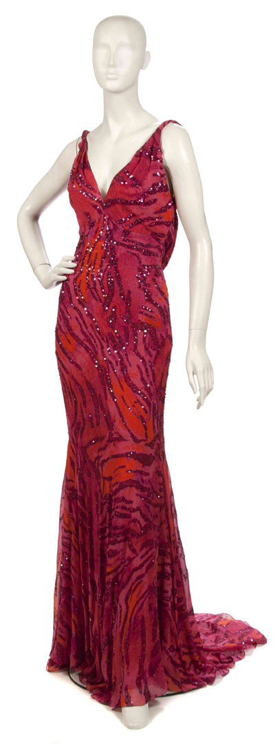 Emanuel Ungaro, (Italian, b. 1933), Evening Gown: Emanuel Ungaro (Italian, b. 1933) Evening Gown pink silk and sequins no size.