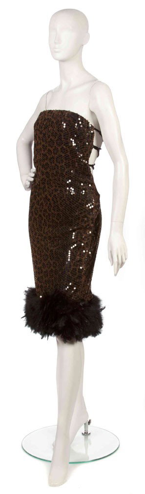 Lenora LeVon, (American), Cocktail Dress: Lenora LeVon (American) Cocktail Dress brown sequins no size.