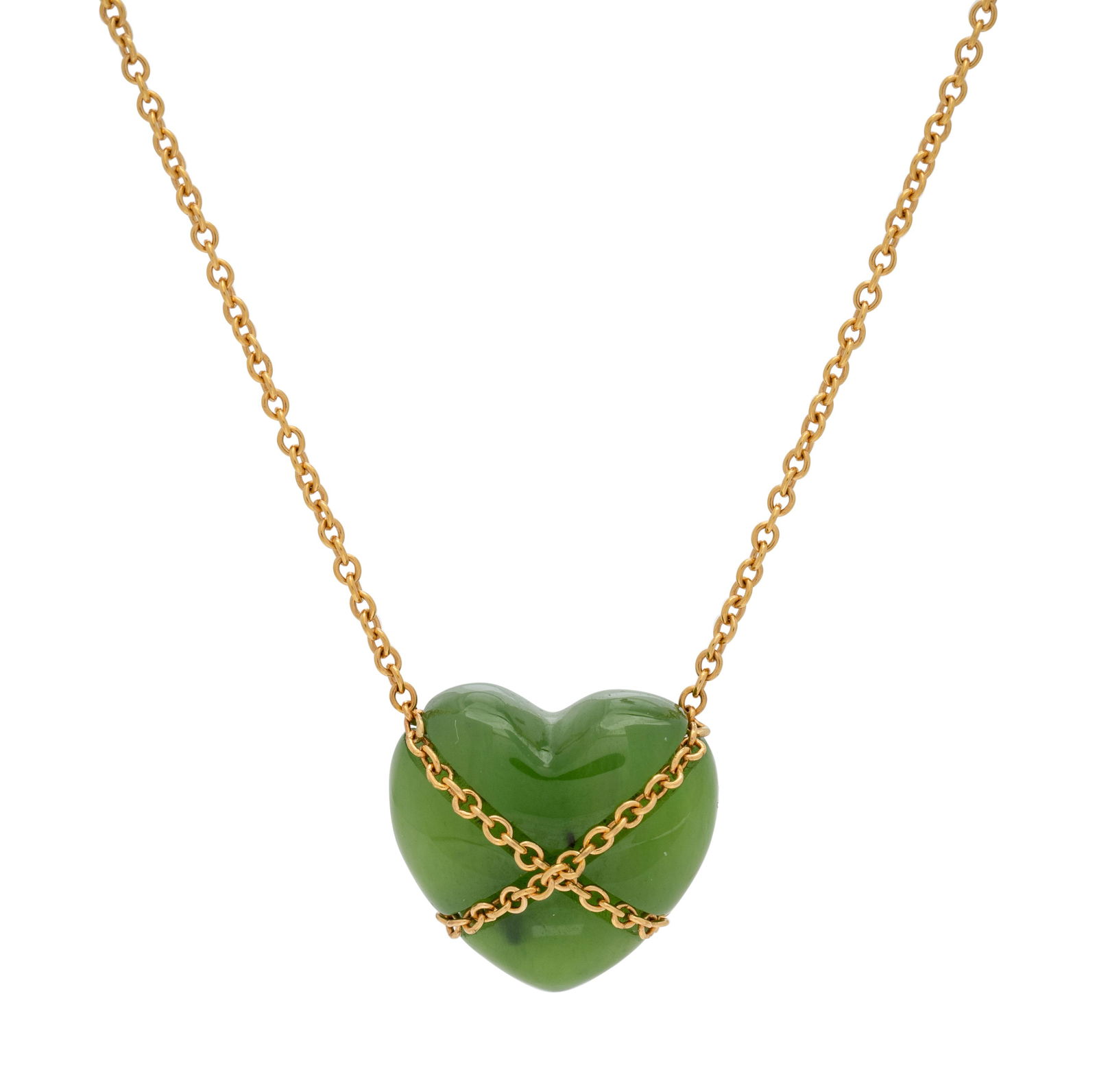 Tiffany jade sale heart necklace