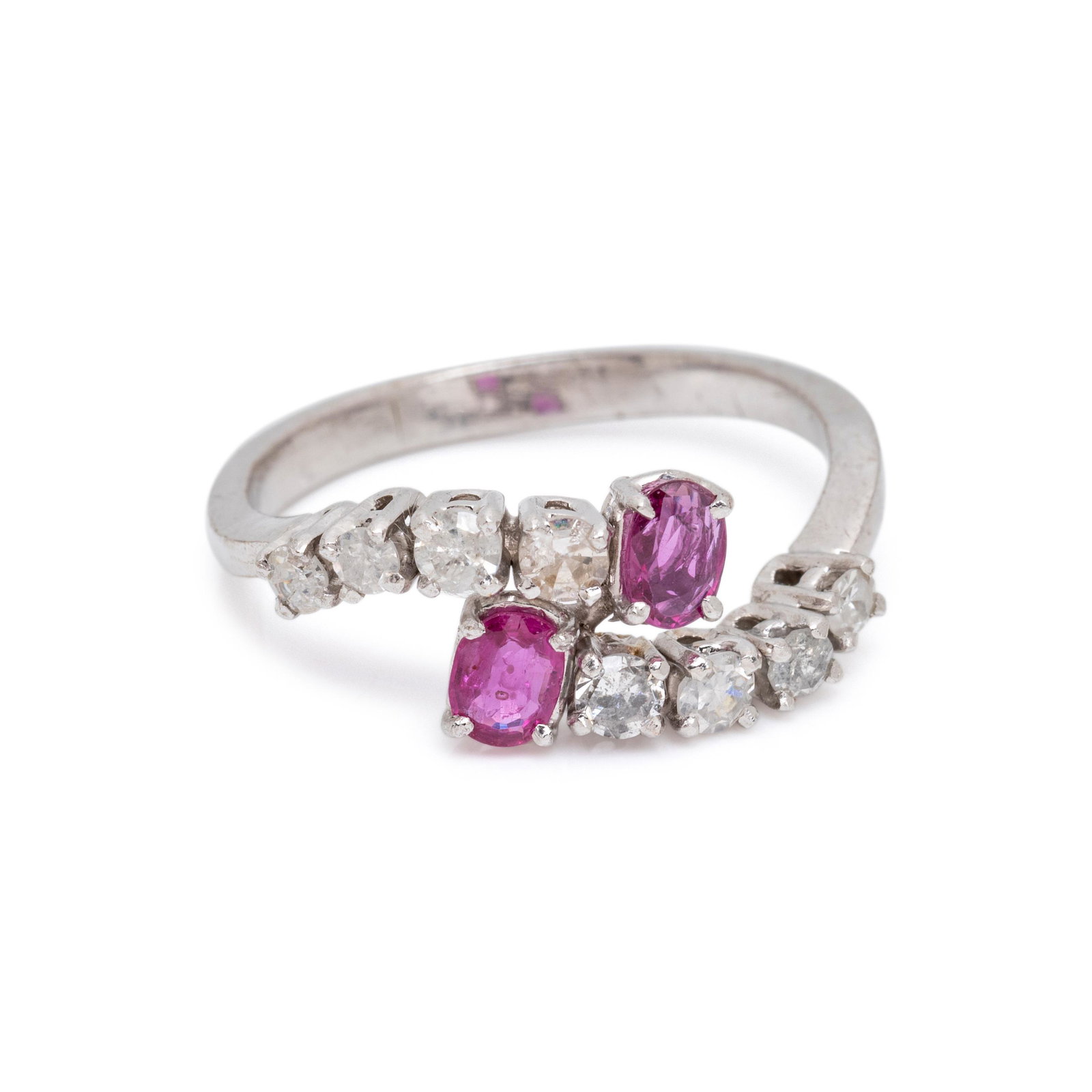 PINK SAPPHIRE AND DIAMOND RING (1 of 3)
