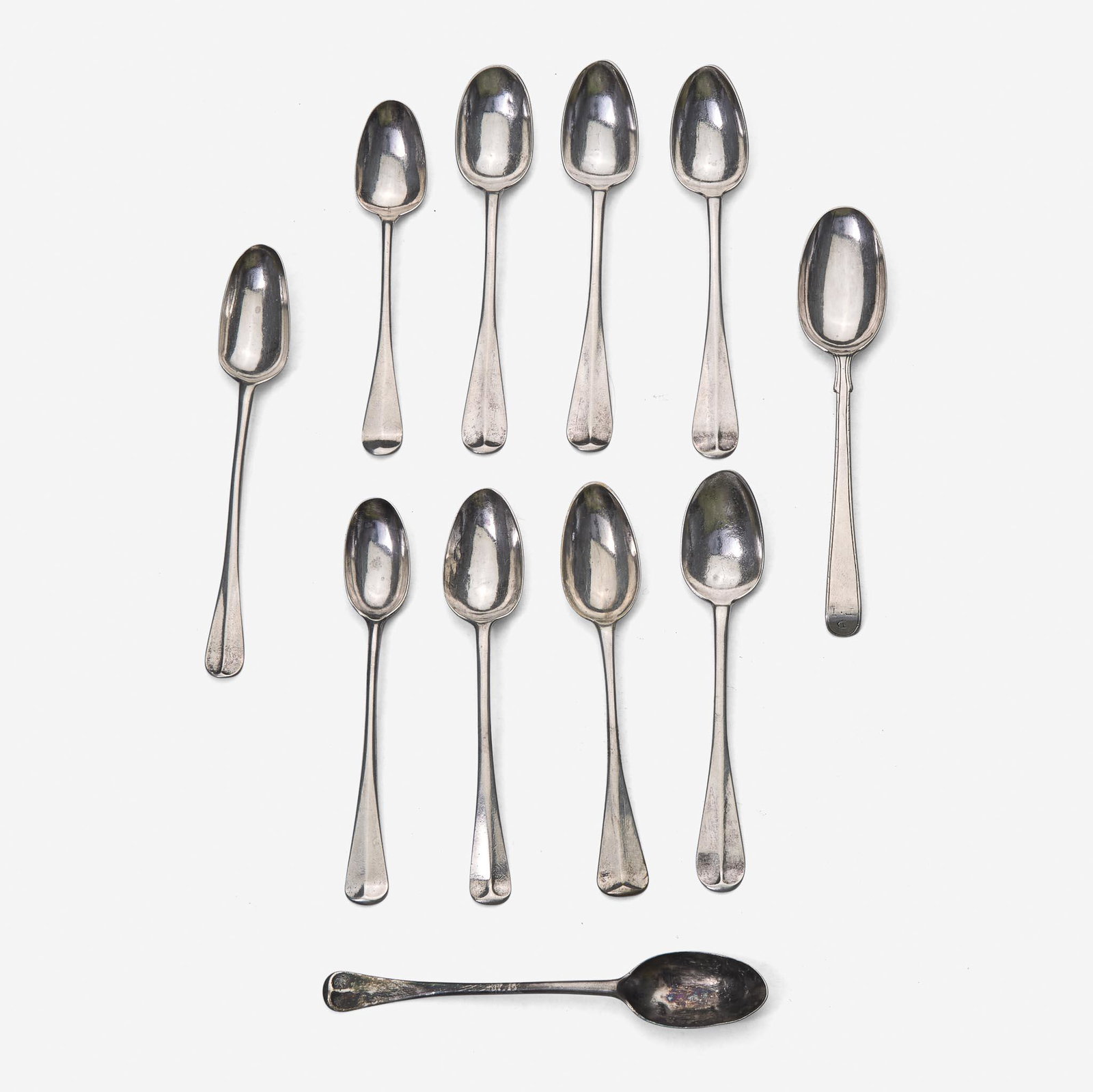 A collection of eleven silver coffee spoons Various makers, New York and New England, circa (1 of 2)