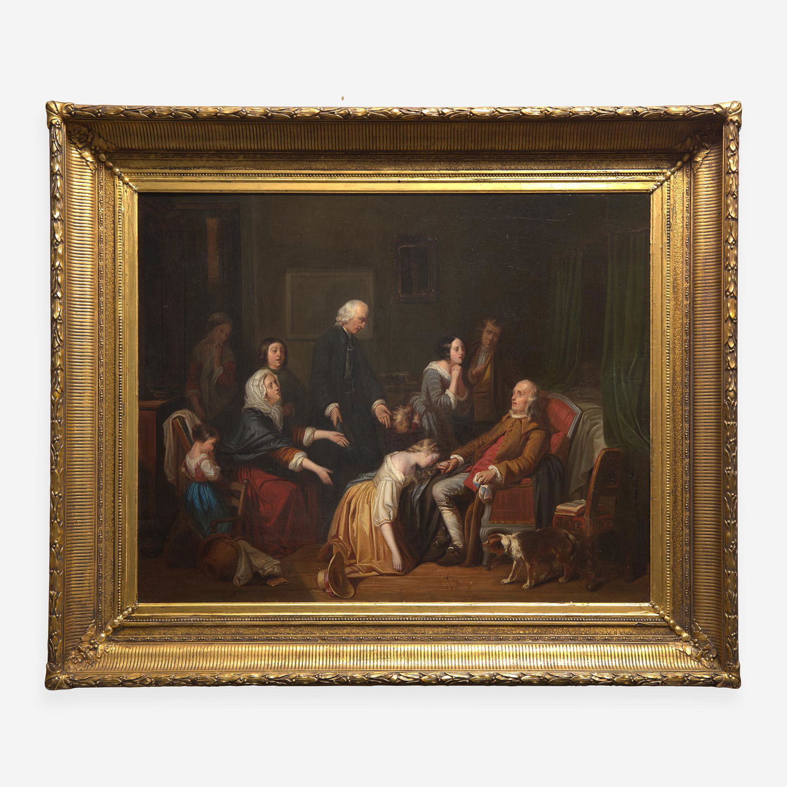 Manner of Junius Brutus Stearns (1810-1885) Benjamin Franklin (1706-1790) on His Deathbed (1 of 2)