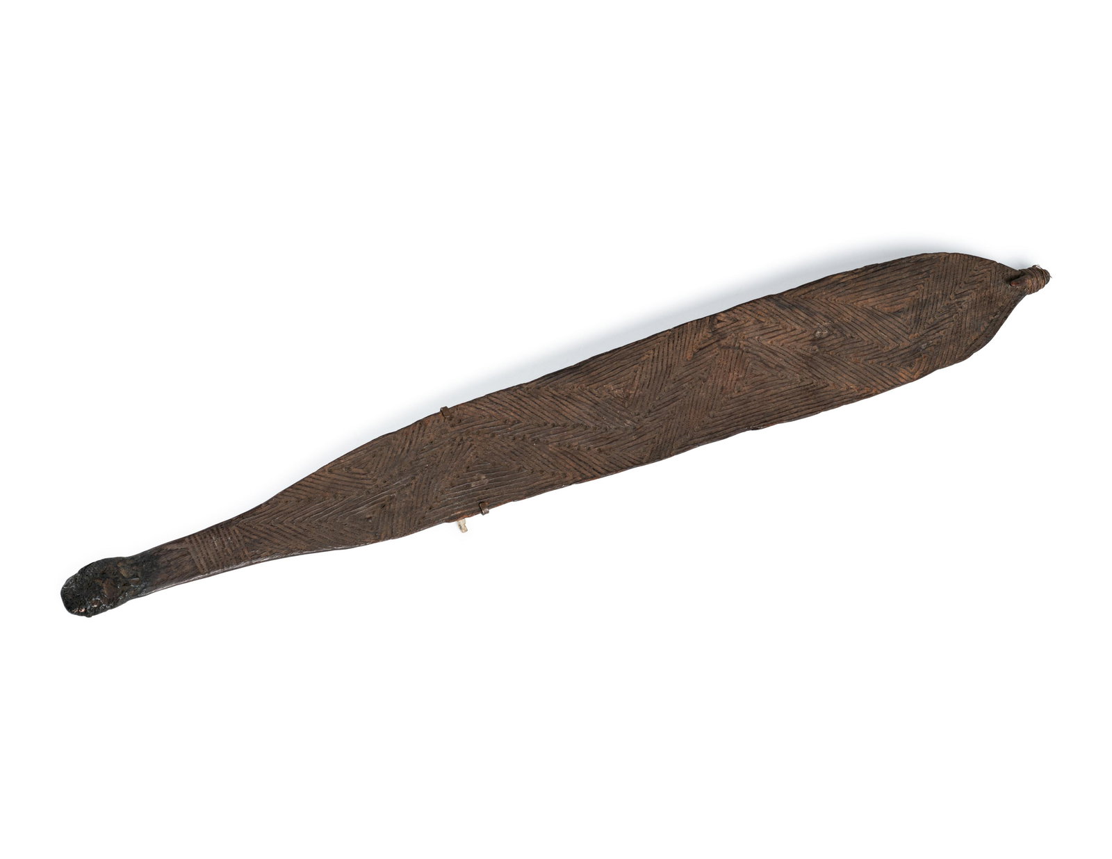 An Aboriginal Wood Spear Thrower (woomera) (1 of 4)