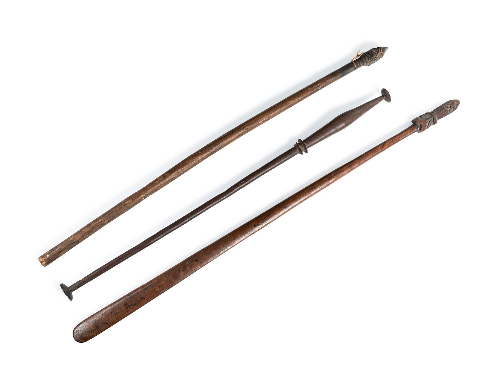 Three Polynesian and Aboriginal Wood Spears (1 of 4)