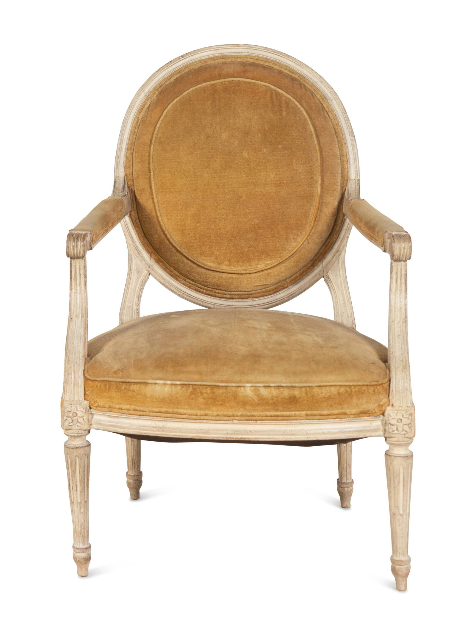 A Louis XVI Style Gray-Painted Fauteuil (1 of 3)