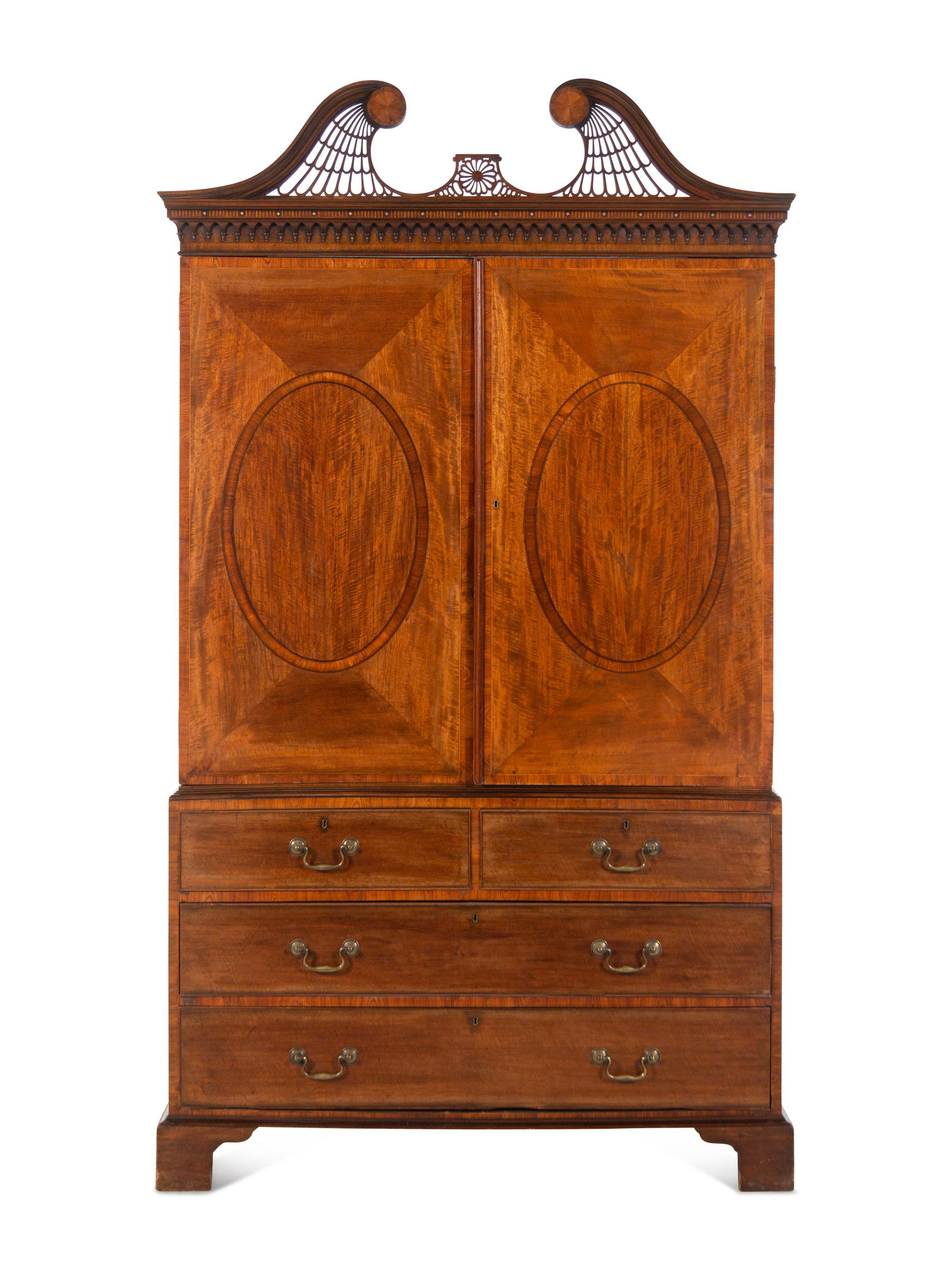 A George III Mahogany Linen Press (1 of 4)