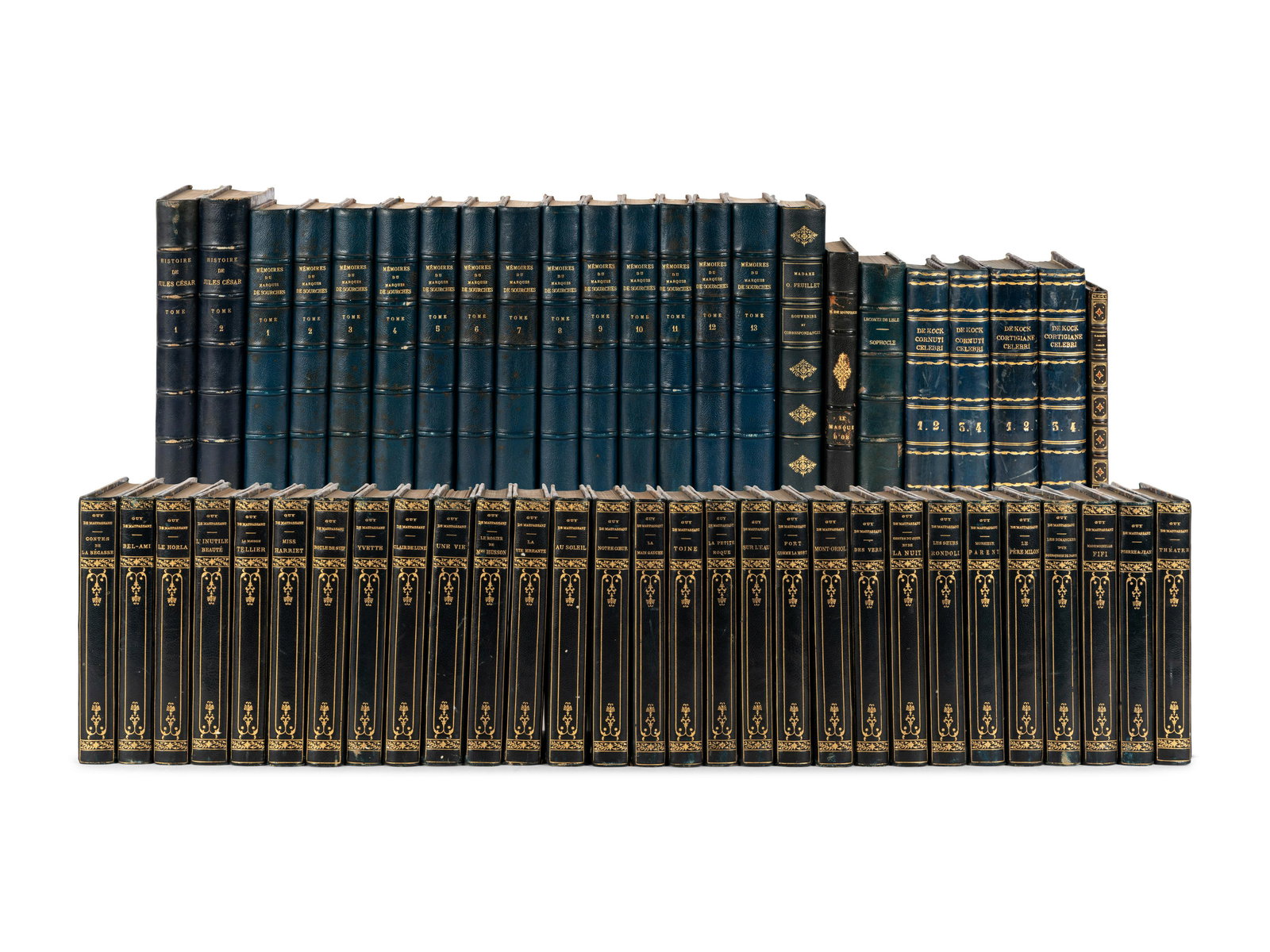 [FINE BINDINGS]. A group of 52 volumes in fine full, half, or quarter leather bindings, including (1 of 1)