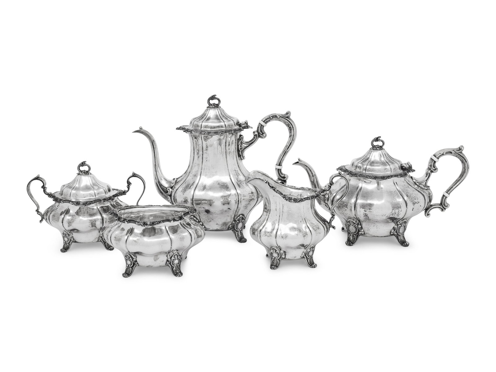 An American Silver Five-Piece Tea and Coffee Service (1 of 4)