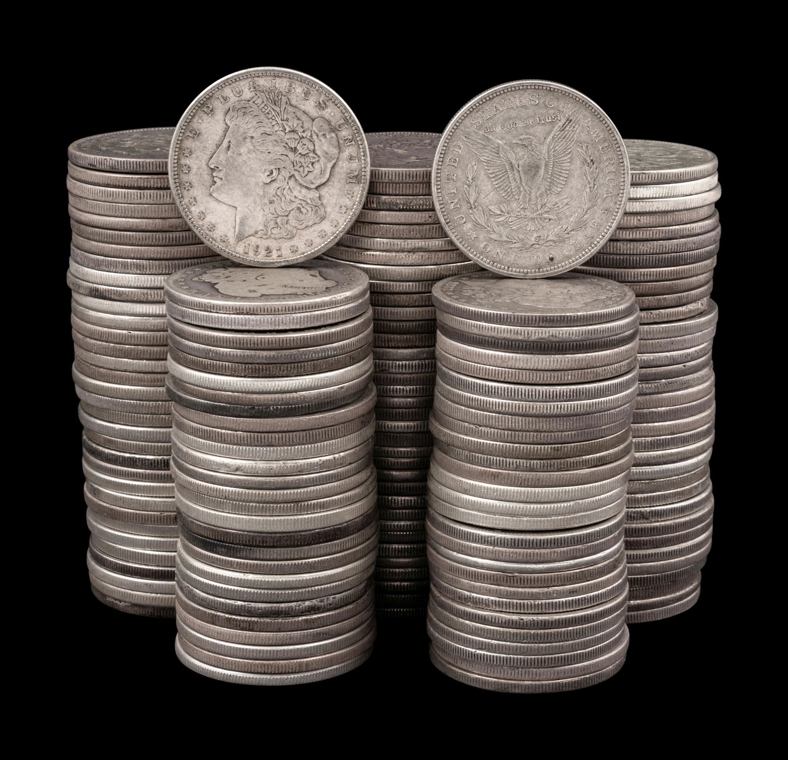 A Large Collection of Morgan $1 Coins (1 of 3)