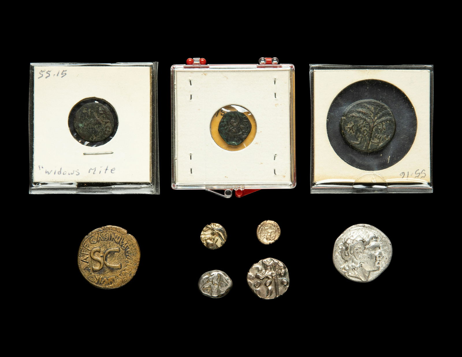 [ANCIENT] A Collection of Ancient Coins; 9 coins total (1 of 2)