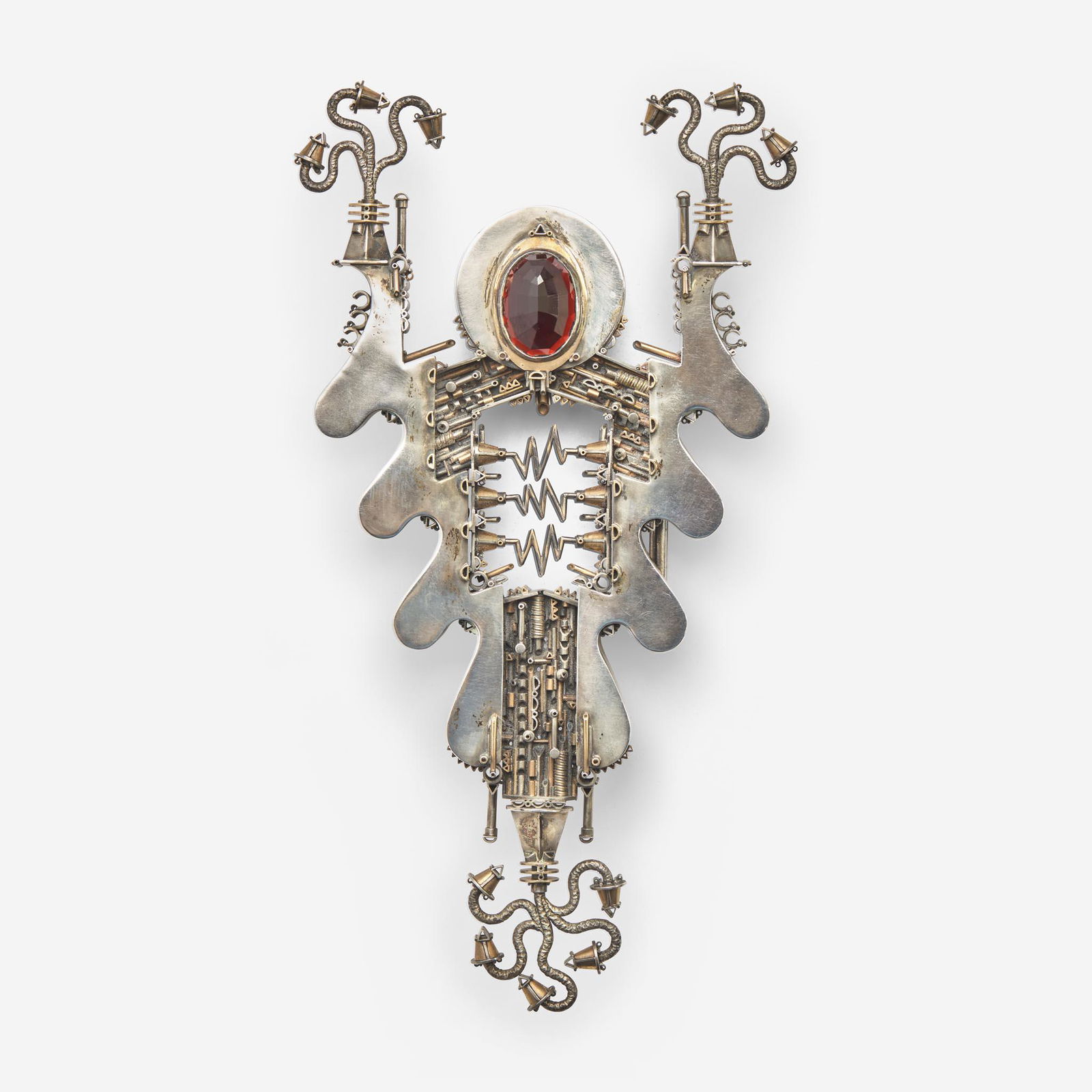 Richard Mawdsley (American, b. 1945) Silver and Gold Belt Buckle, USA, circa 1970 (1 of 4)