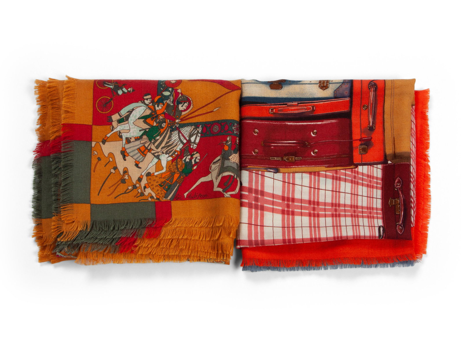 Two Hermes 90cm   Silk/Cashmere Scarves (1 of 7)