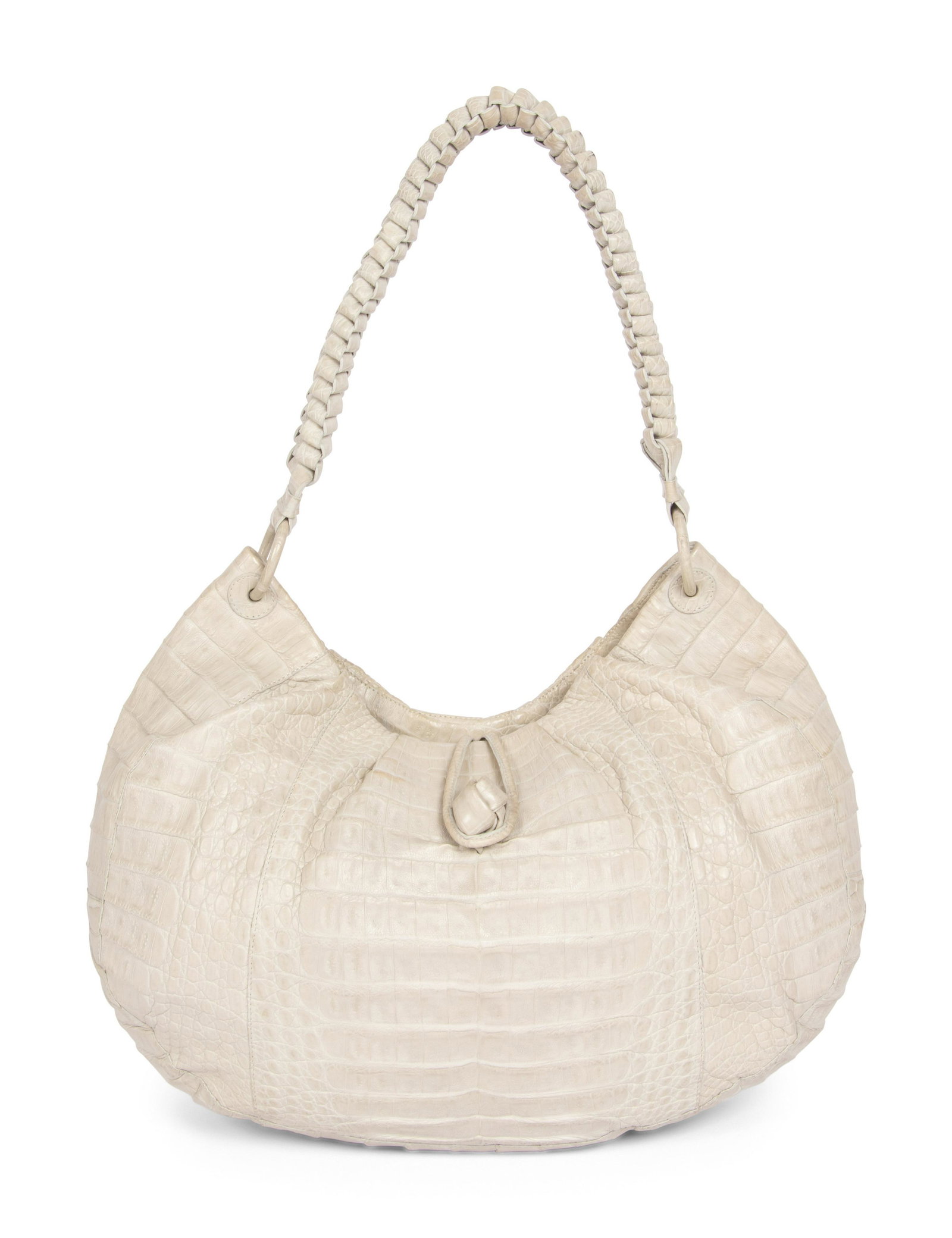 Nancy Gonzalez Cream Alligator Handbag, 2000s   (1 of 4)